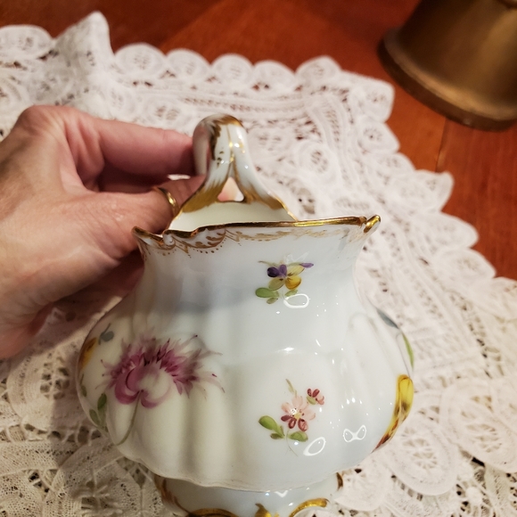Dresden Creamer Richard Klemm Germany floral Bailey Banks Biddle - Picture 12 of 13